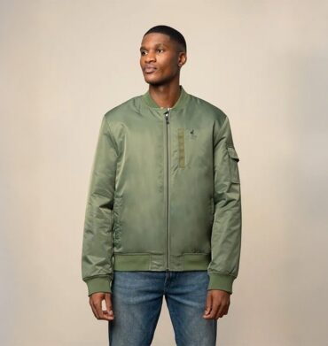 Polo Mens PJC Bomber Jacket Long Sleeve Green