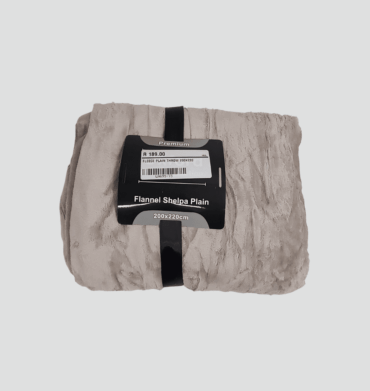 Forever Linen Fleece Plain Throw