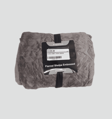 Forever Linen Fleece Embr Throw