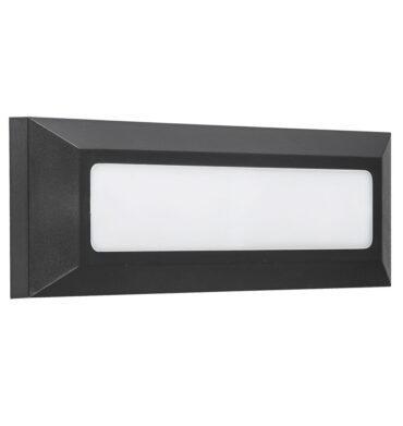 Flash BL/SR1501/B Garden Wall Light 4W Black 600k