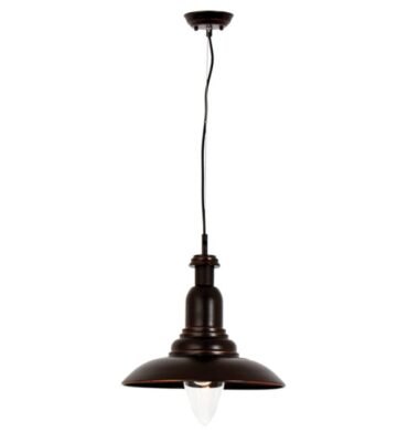 Bright Star PEN266 COPPER Metal Pendant with Clear Glass