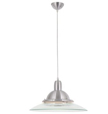 Bright Star PEN270/1 CLEAR Aluminium and Clear Glass Pendant