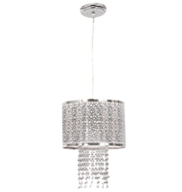 Bright Star PEN486/1 CHROME Polished Chrome Pendant Silver Beads