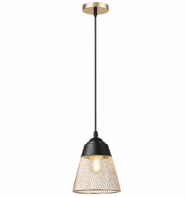 Bright Star PEN863 BK/GOLD Metal Pendant