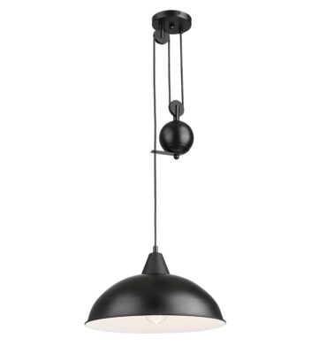 Bright Star PEN871 BLACK Metal Pendant with White Inner