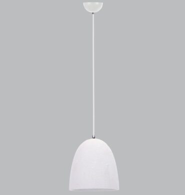 Bright Star PEN934 WHITE Metal Pendant with Ceramic Shade