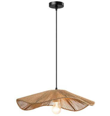 Bright Star PEN958 STRING Metal and Paper String Pendant Wood Lampholder