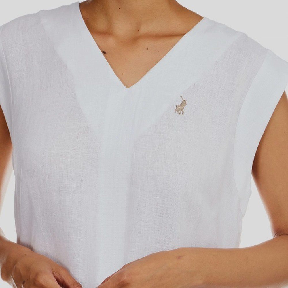 Polo Womens Gwen Sleeveless Dress White