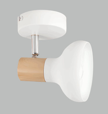 Bright Star White & Wood finish Polished Chrome