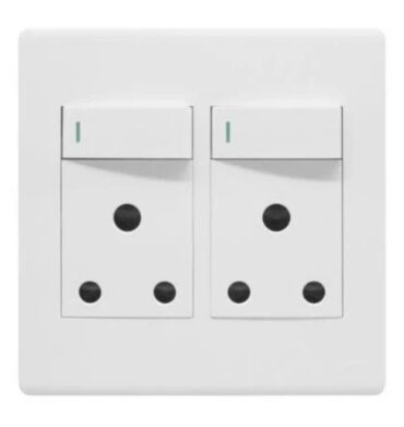 H/Today  S1-209 Double 4X4 Socket - White.