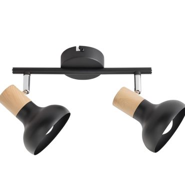 Bright Star S402/2 Black Metal with Wood Finish