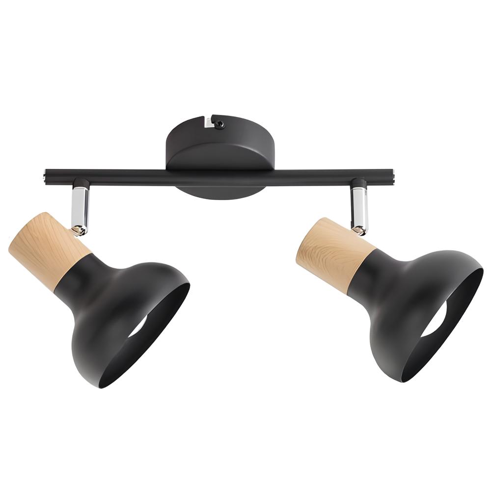 Bright Star S402/2 Black Metal with Wood Finish