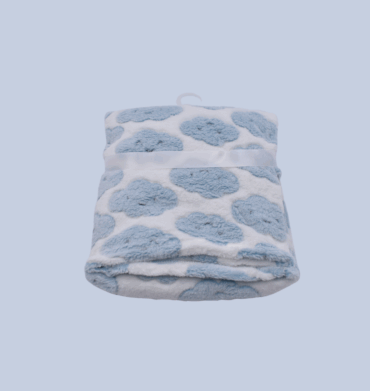 Limco Blanket Baby Throw Blue Clouds 75X100