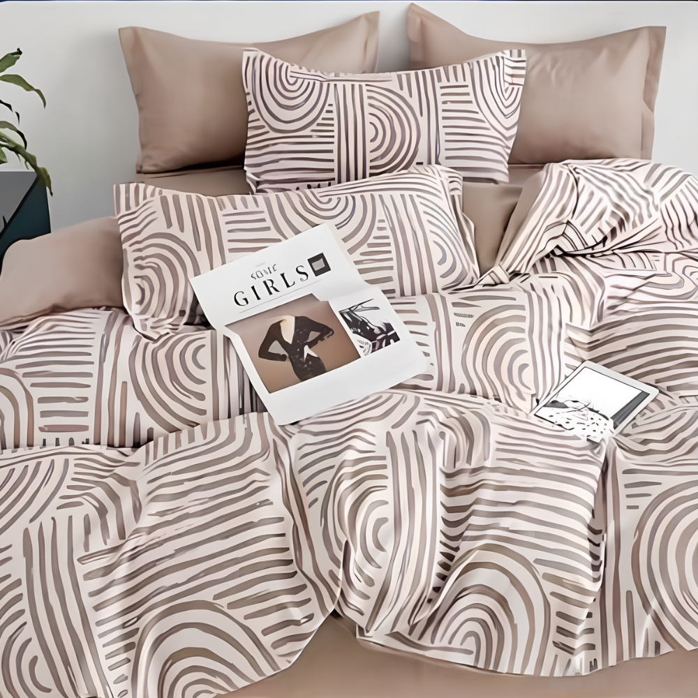 Cotton Co Printed Satin Duvet Cover Zaria