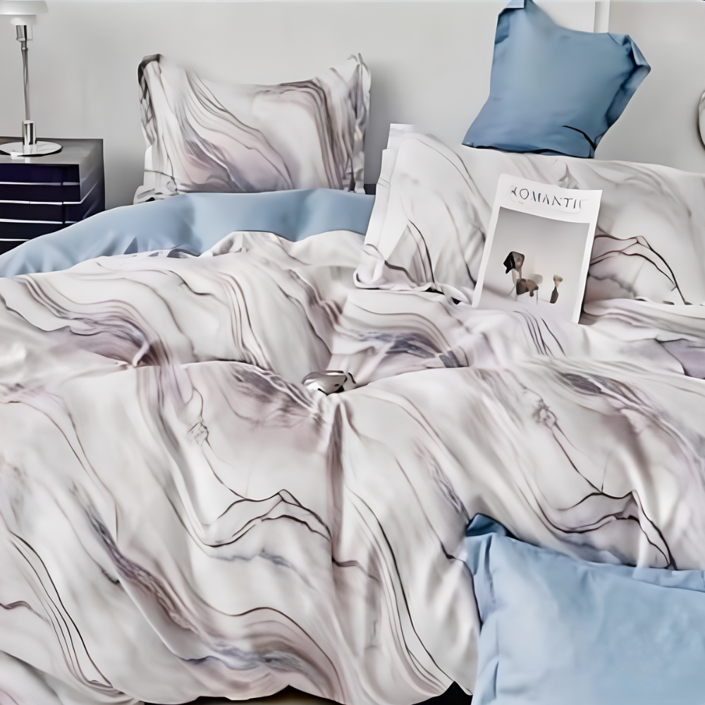 Cotton Co Printed Satin Duvet Cover Lylah