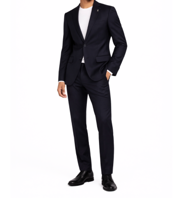 Polo Slim Fit Suit Black
