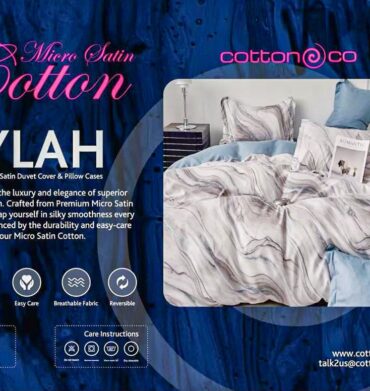 Cotton Co Printed Satin Duvet Cover Lylah