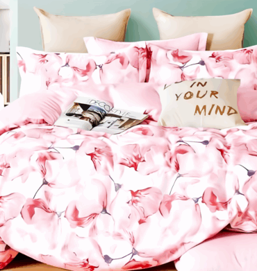 Cotton Co Printed Satin Duvet Cover Margo