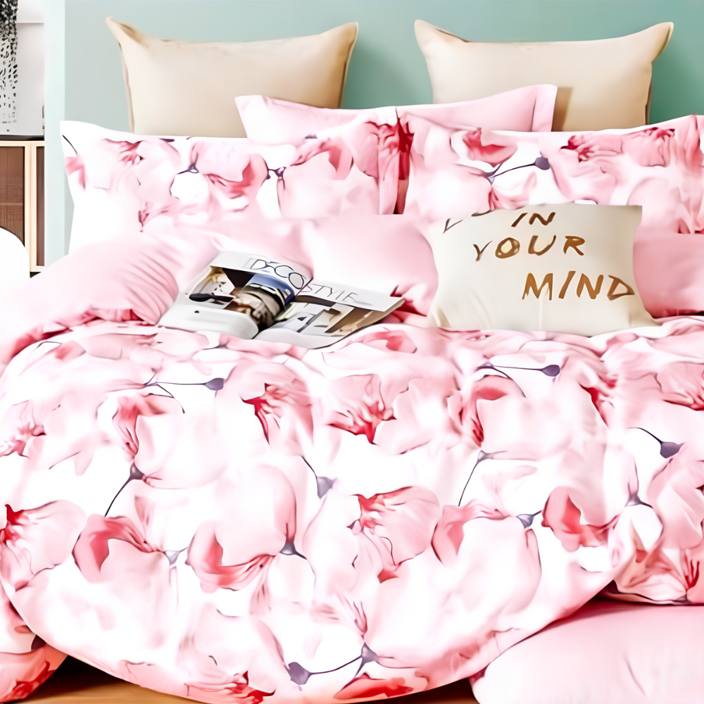 Cotton Co Printed Satin Duvet Cover Margo