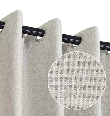 Silk House Daloa Block Out Curtain Eyelet - Cloud