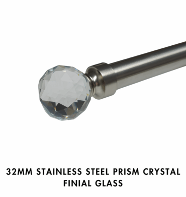 Papini Prism Finials 32mm Stainless Steel
