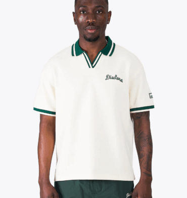Diadora Ace Polo  Shirt- Stone/Green