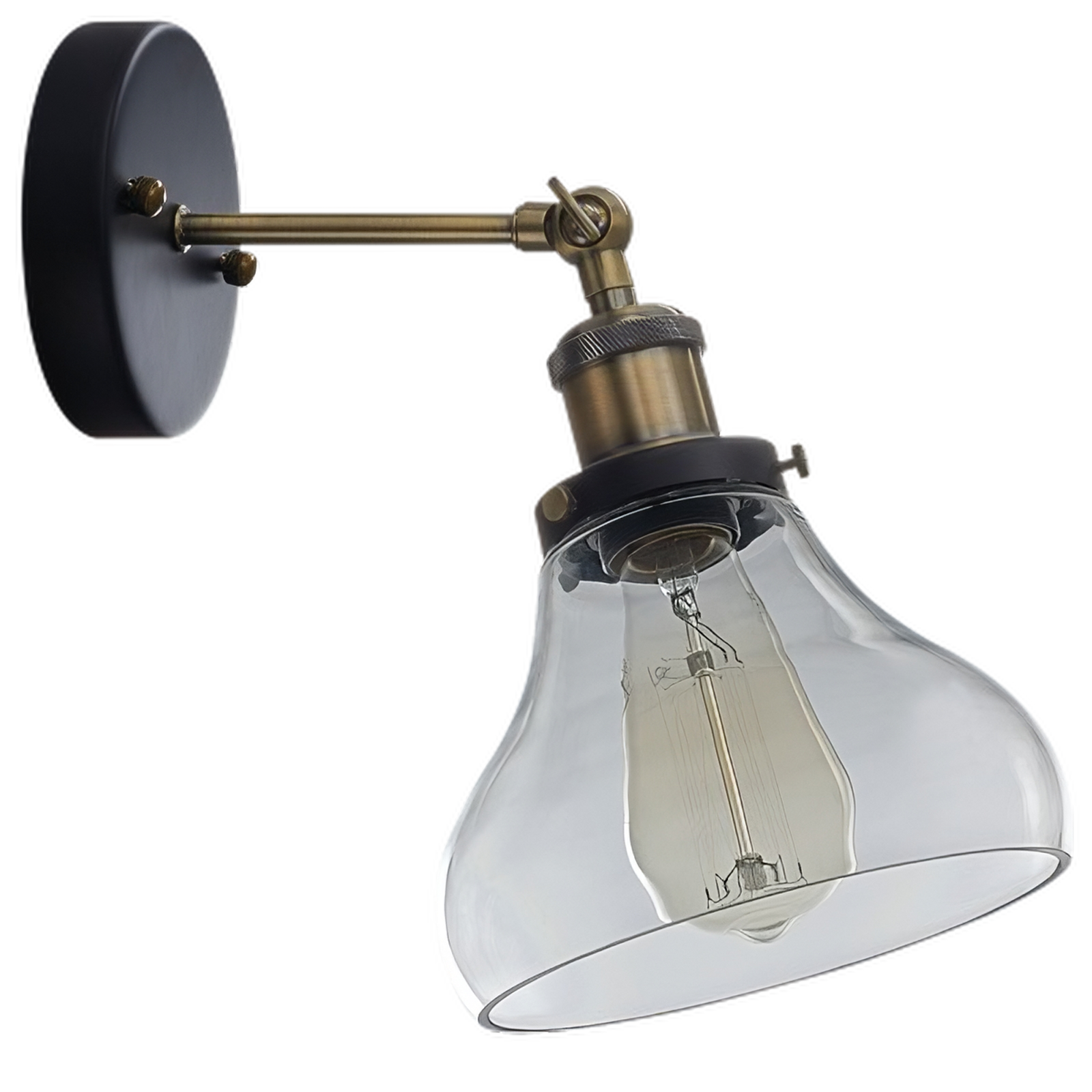 Bright Star WB920/1 Clear Antique Glass Adjustable Arm