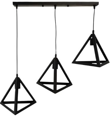 Hello Today Black Dinning Lamp Triangle