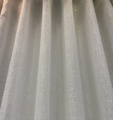 Silk House Whittaker Sheer Ready Made Curtain - Eyelet Colour White ( 500cmX250cm)