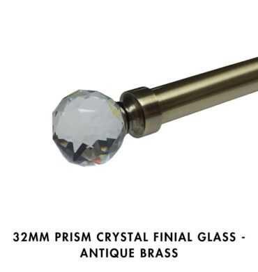 Papini Prism Finials 32mm Antique Brass