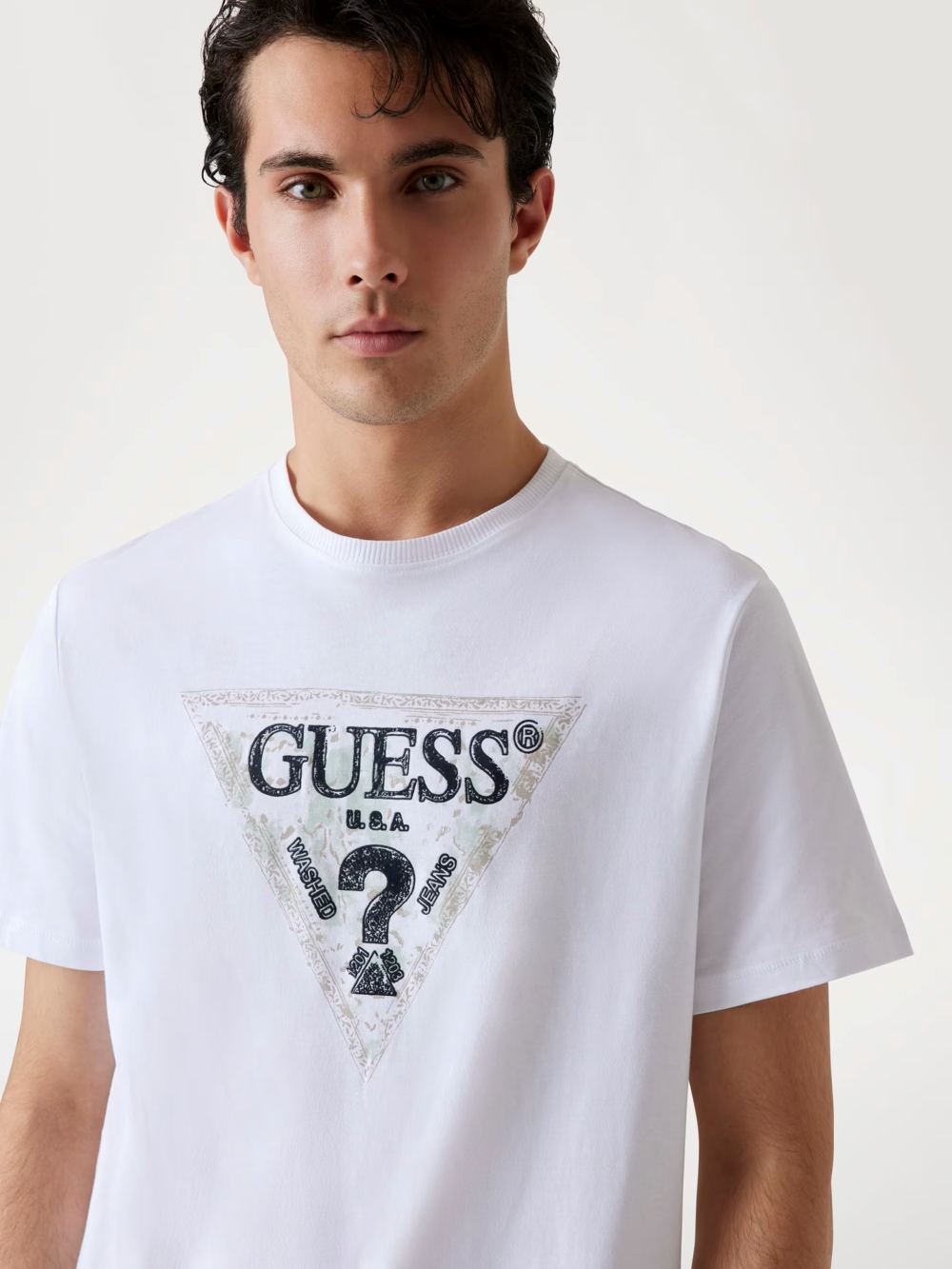 Guess Triangle White Tee