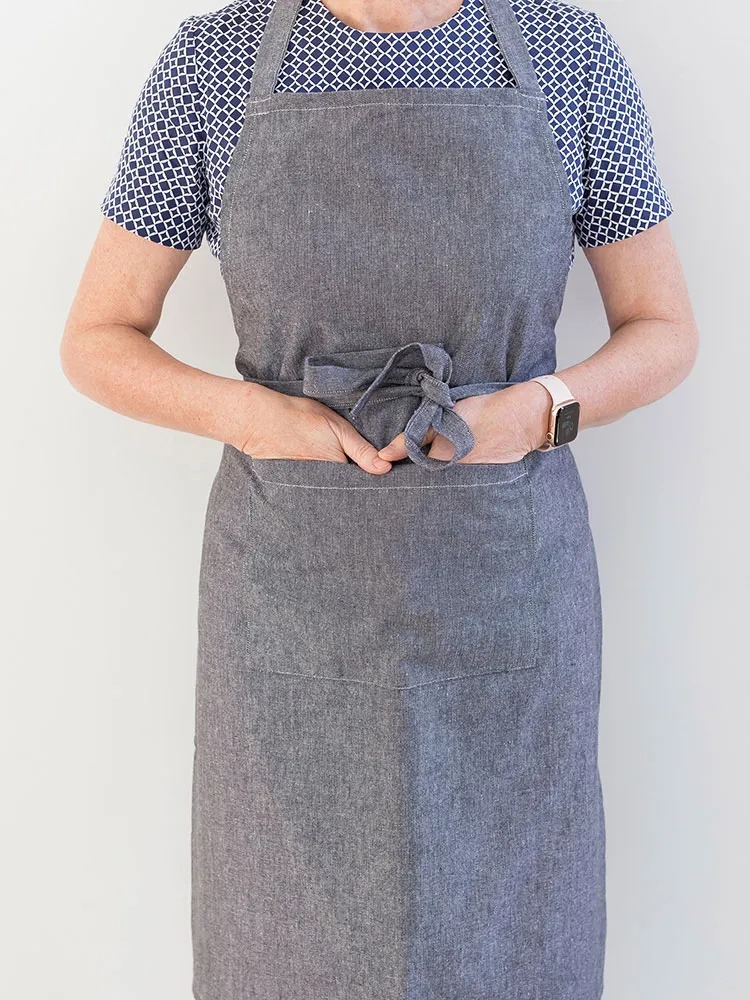 Linen House Revana Chambray Black Apron