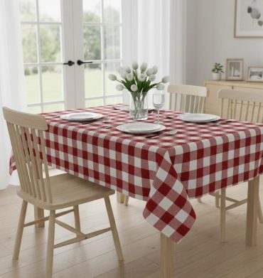 1137 GINGHAM CHECK TABLING RED - 235CM ( FABRIC )