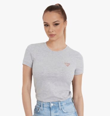 Guess Mini Short Sleeve Triangle Tee - Light Grey