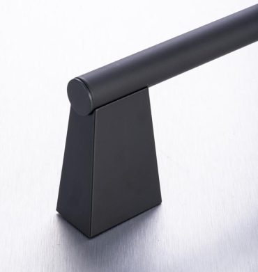 97801B  Aprile Single Black Towel Rail