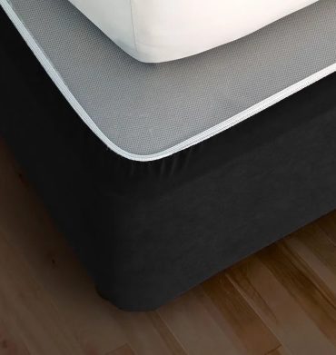 Faux Suede Black Bedwrap