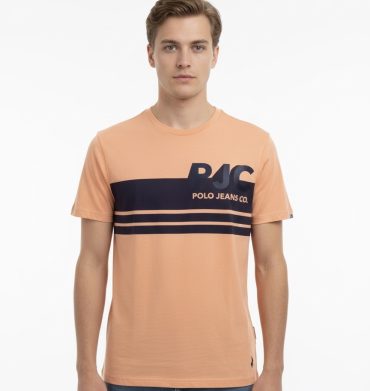 PJC S/S PEACH IMRAN FLOCKS T - SHIRTS - POLO