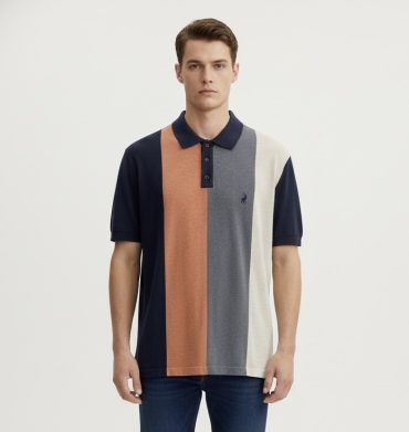 POLO  VERTICAL KNIT NAVY GOLFER 7647