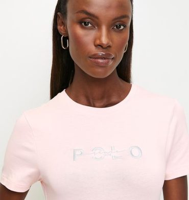 Lara SS Embroidered Dust Pink T-Shirt