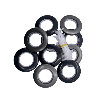 Papini ET404 Eyelet Rings Smooth Anthracite