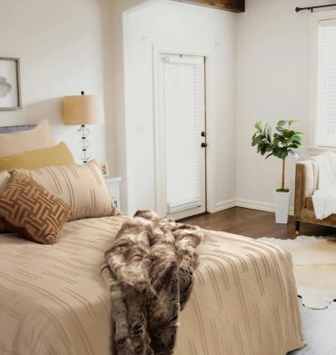 Tufted Stripe Pebble Duvet Cover