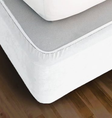 Faux Suede White Bedwrap