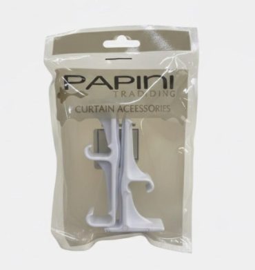A021 C DBL BRACKETS PVC WHITE