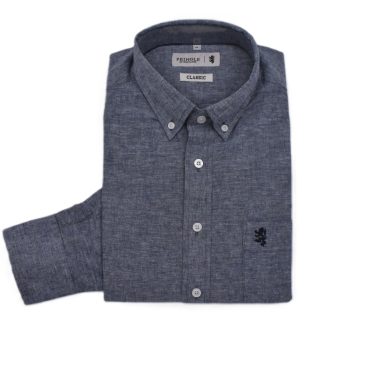 Riaan Long Sleeve Navy Shirt