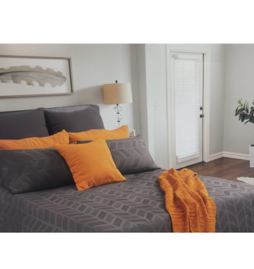 Flint Grey Waffle Duvet Cover