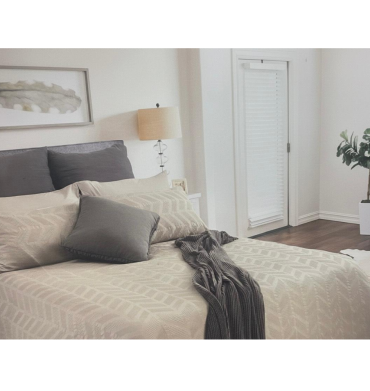 Stone Waffle Duvet Cover