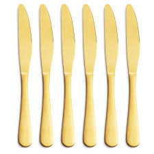 CT698  Table Knife 6Pc Rose Gold