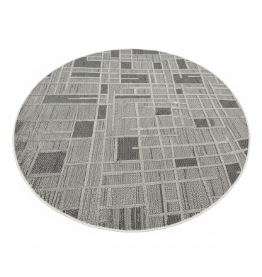 EUR - 24616 MARSIELLE ROUND SMOKE/BEIGE - 200X200CM