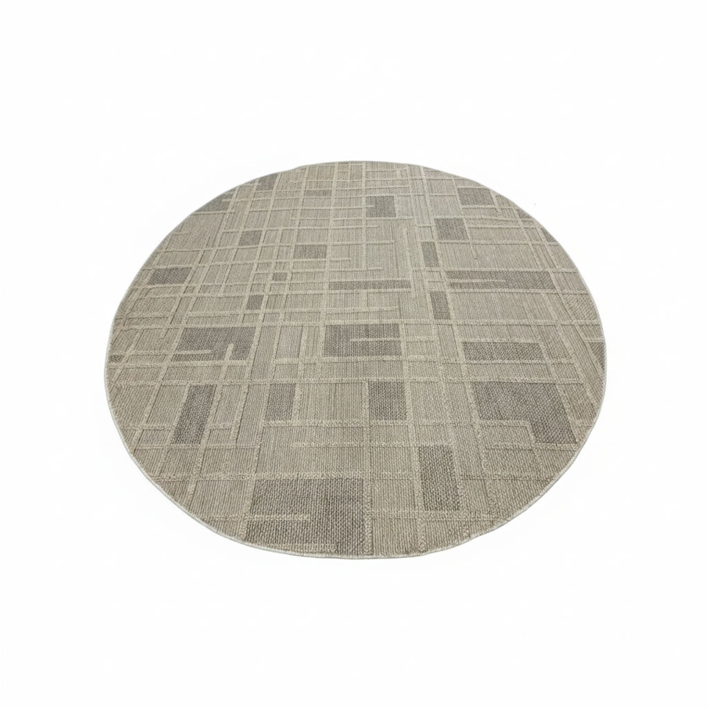 EUR - 24616 MARSIELLE ROUND D.BEIGE/YELLOW - 200X200CM