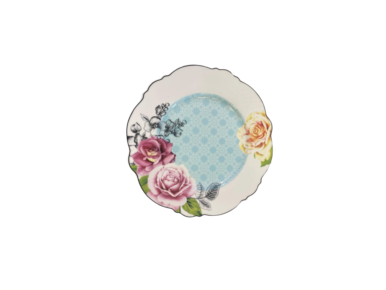 JC-7049 WAVY ROSE CEREAL BOWL